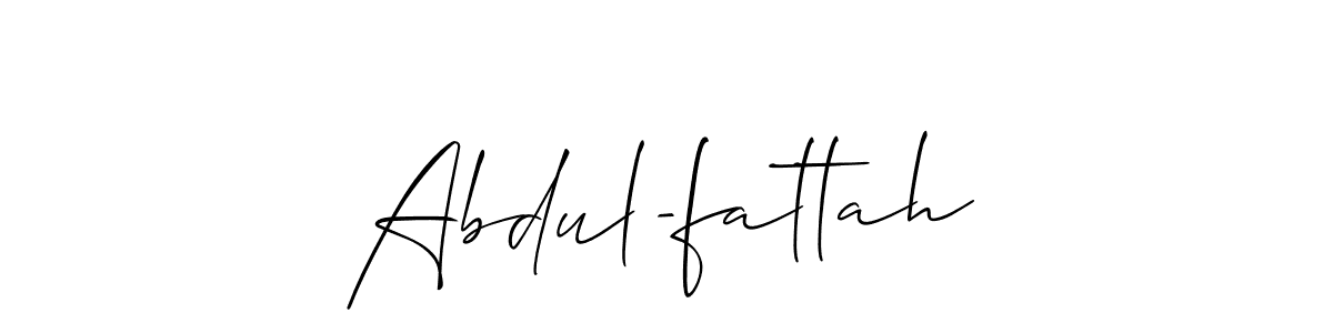 Allison_Script is a professional signature style that is perfect for those who want to add a touch of class to their signature. It is also a great choice for those who want to make their signature more unique. Get Abdul-fattah name to fancy signature for free. Abdul-fattah signature style 2 images and pictures png