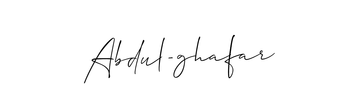 Make a beautiful signature design for name Abdul-ghafar. With this signature (Allison_Script) style, you can create a handwritten signature for free. Abdul-ghafar signature style 2 images and pictures png