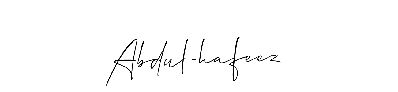 How to make Abdul-hafeez  signature? Allison_Script is a professional autograph style. Create handwritten signature for Abdul-hafeez  name. Abdul-hafeez  signature style 2 images and pictures png