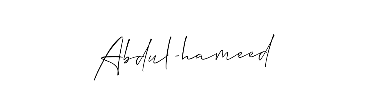 Also You can easily find your signature by using the search form. We will create Abdul-hameed  name handwritten signature images for you free of cost using Allison_Script sign style. Abdul-hameed  signature style 2 images and pictures png