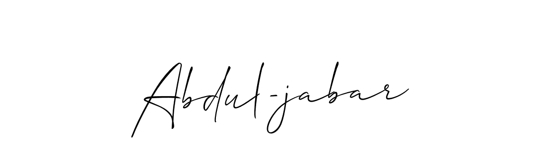 It looks lik you need a new signature style for name Abdul-jabar. Design unique handwritten (Allison_Script) signature with our free signature maker in just a few clicks. Abdul-jabar signature style 2 images and pictures png