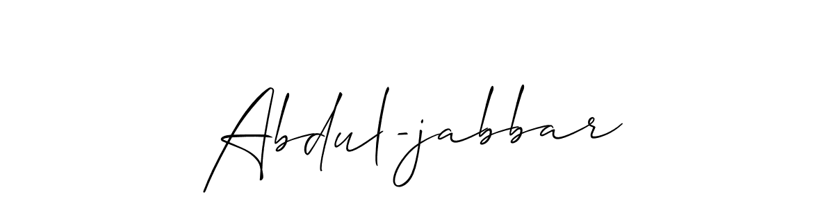 How to make Abdul-jabbar name signature. Use Allison_Script style for creating short signs online. This is the latest handwritten sign. Abdul-jabbar signature style 2 images and pictures png