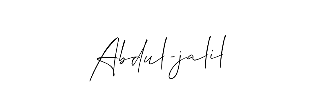 Also we have Abdul-jalil name is the best signature style. Create professional handwritten signature collection using Allison_Script autograph style. Abdul-jalil signature style 2 images and pictures png