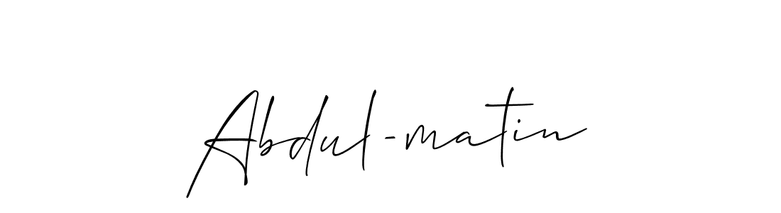 Make a beautiful signature design for name Abdul-matin. With this signature (Allison_Script) style, you can create a handwritten signature for free. Abdul-matin signature style 2 images and pictures png