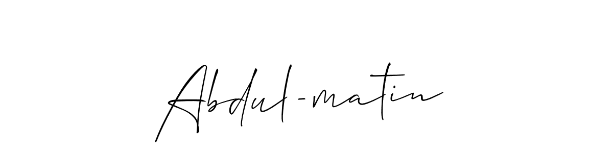 Create a beautiful signature design for name Abdul-matin . With this signature (Allison_Script) fonts, you can make a handwritten signature for free. Abdul-matin  signature style 2 images and pictures png