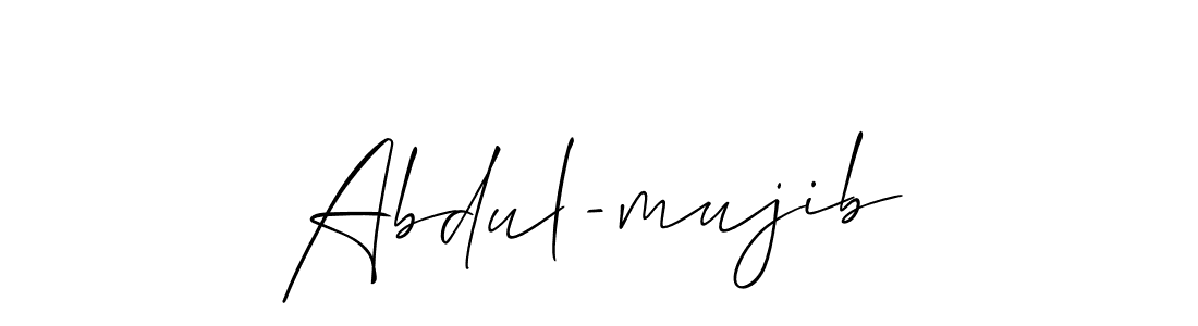 Create a beautiful signature design for name Abdul-mujib. With this signature (Allison_Script) fonts, you can make a handwritten signature for free. Abdul-mujib signature style 2 images and pictures png