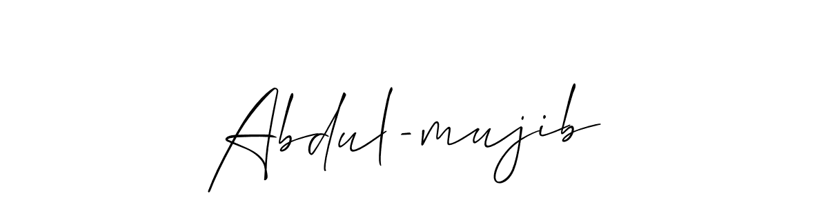 Also we have Abdul-mujib  name is the best signature style. Create professional handwritten signature collection using Allison_Script autograph style. Abdul-mujib  signature style 2 images and pictures png