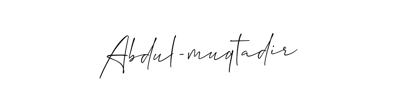 Make a short Abdul-muqtadir signature style. Manage your documents anywhere anytime using Allison_Script. Create and add eSignatures, submit forms, share and send files easily. Abdul-muqtadir signature style 2 images and pictures png