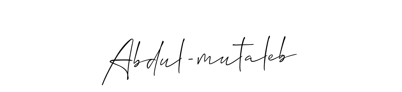 Create a beautiful signature design for name Abdul-mutaleb. With this signature (Allison_Script) fonts, you can make a handwritten signature for free. Abdul-mutaleb signature style 2 images and pictures png