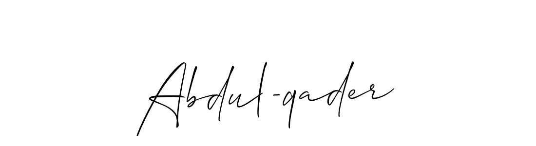 if you are searching for the best signature style for your name Abdul-qader. so please give up your signature search. here we have designed multiple signature styles  using Allison_Script. Abdul-qader signature style 2 images and pictures png