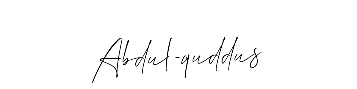 Make a short Abdul-quddus signature style. Manage your documents anywhere anytime using Allison_Script. Create and add eSignatures, submit forms, share and send files easily. Abdul-quddus signature style 2 images and pictures png