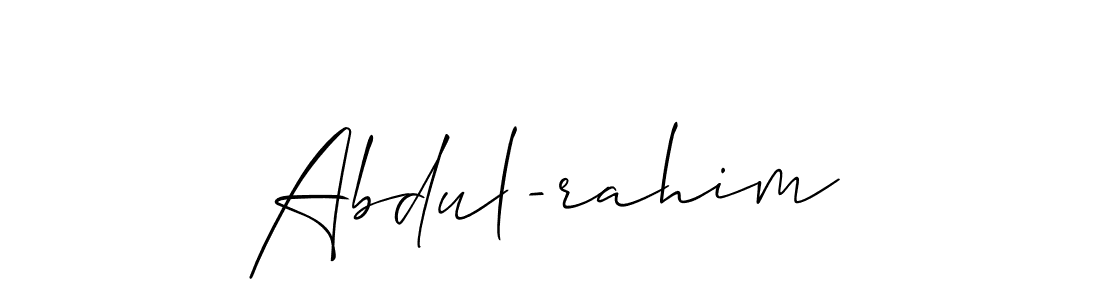 How to make Abdul-rahim name signature. Use Allison_Script style for creating short signs online. This is the latest handwritten sign. Abdul-rahim signature style 2 images and pictures png