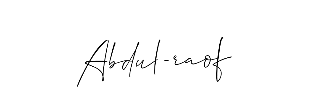 Abdul-raof stylish signature style. Best Handwritten Sign (Allison_Script) for my name. Handwritten Signature Collection Ideas for my name Abdul-raof. Abdul-raof signature style 2 images and pictures png