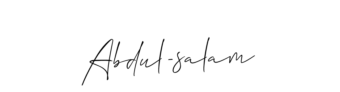 Also we have Abdul-salam name is the best signature style. Create professional handwritten signature collection using Allison_Script autograph style. Abdul-salam signature style 2 images and pictures png