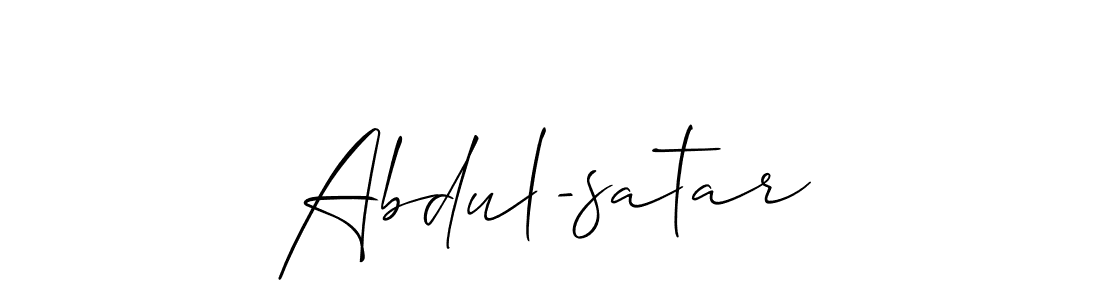 Create a beautiful signature design for name Abdul-satar. With this signature (Allison_Script) fonts, you can make a handwritten signature for free. Abdul-satar signature style 2 images and pictures png