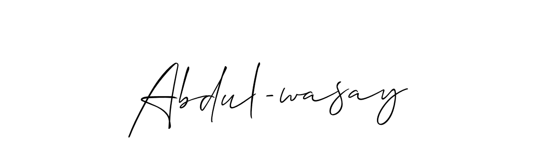 Allison_Script is a professional signature style that is perfect for those who want to add a touch of class to their signature. It is also a great choice for those who want to make their signature more unique. Get Abdul-wasay name to fancy signature for free. Abdul-wasay signature style 2 images and pictures png