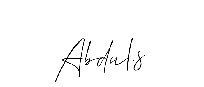 You can use this online signature creator to create a handwritten signature for the name Abdul.s. This is the best online autograph maker. Abdul.s signature style 2 images and pictures png