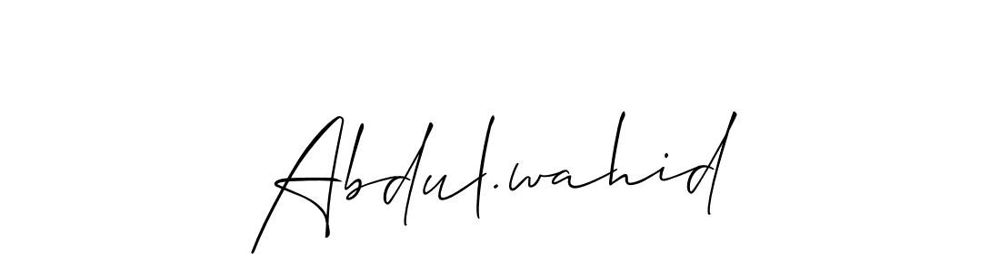 Make a beautiful signature design for name Abdul.wahid. Use this online signature maker to create a handwritten signature for free. Abdul.wahid signature style 2 images and pictures png