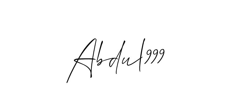 How to make Abdul999 name signature. Use Allison_Script style for creating short signs online. This is the latest handwritten sign. Abdul999 signature style 2 images and pictures png