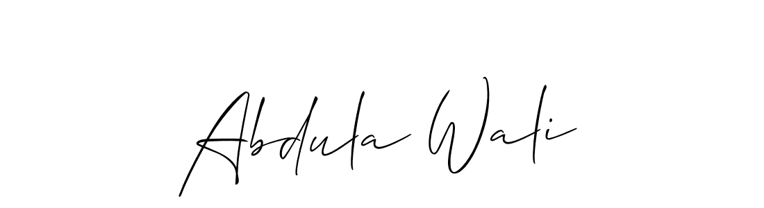 Also we have Abdula Wali name is the best signature style. Create professional handwritten signature collection using Allison_Script autograph style. Abdula Wali signature style 2 images and pictures png