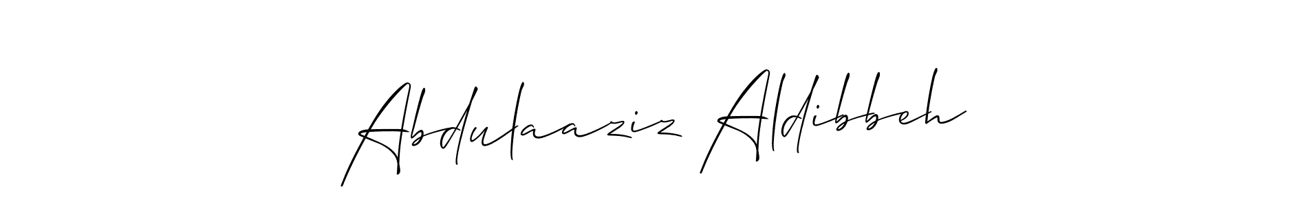 The best way (Allison_Script) to make a short signature is to pick only two or three words in your name. The name Abdulaaziz Aldibbeh include a total of six letters. For converting this name. Abdulaaziz Aldibbeh signature style 2 images and pictures png
