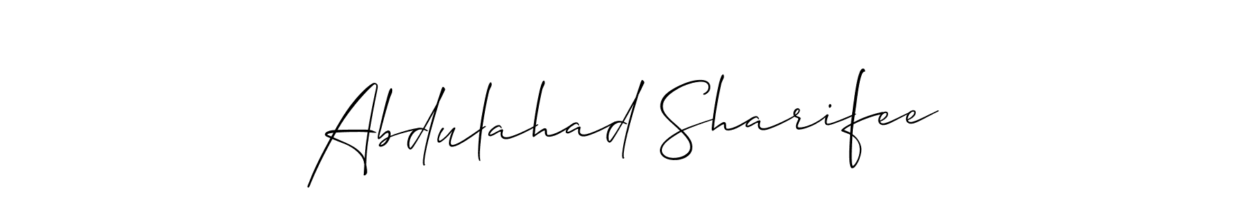 This is the best signature style for the Abdulahad Sharifee name. Also you like these signature font (Allison_Script). Mix name signature. Abdulahad Sharifee signature style 2 images and pictures png