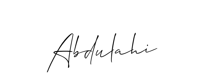 if you are searching for the best signature style for your name Abdulahi. so please give up your signature search. here we have designed multiple signature styles  using Allison_Script. Abdulahi signature style 2 images and pictures png