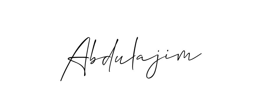 The best way (Allison_Script) to make a short signature is to pick only two or three words in your name. The name Abdulajim include a total of six letters. For converting this name. Abdulajim signature style 2 images and pictures png