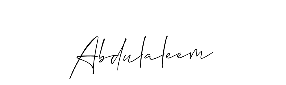 How to make Abdulaleem signature? Allison_Script is a professional autograph style. Create handwritten signature for Abdulaleem name. Abdulaleem signature style 2 images and pictures png