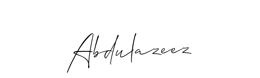 Make a beautiful signature design for name Abdulazeez. With this signature (Allison_Script) style, you can create a handwritten signature for free. Abdulazeez signature style 2 images and pictures png