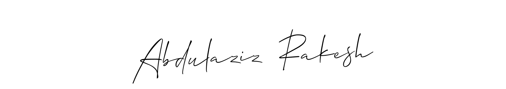 The best way (Allison_Script) to make a short signature is to pick only two or three words in your name. The name Abdulaziz  Rakesh include a total of six letters. For converting this name. Abdulaziz  Rakesh signature style 2 images and pictures png