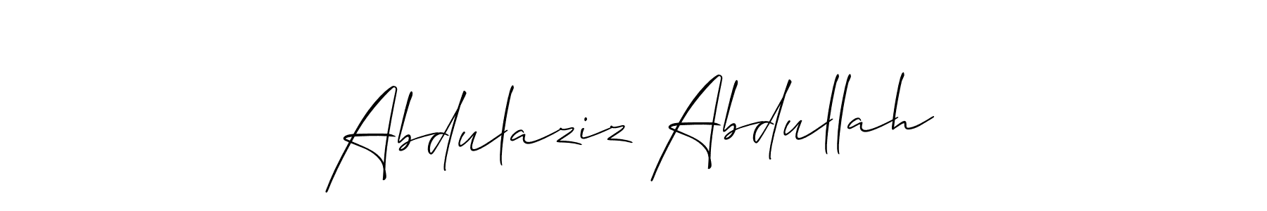 Use a signature maker to create a handwritten signature online. With this signature software, you can design (Allison_Script) your own signature for name Abdulaziz Abdullah. Abdulaziz Abdullah signature style 2 images and pictures png