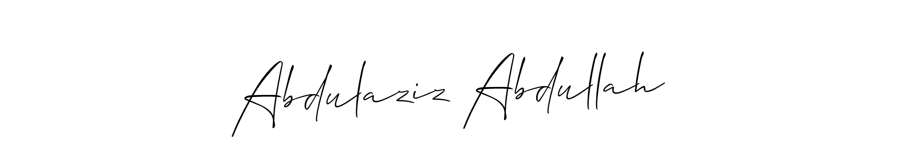 Allison_Script is a professional signature style that is perfect for those who want to add a touch of class to their signature. It is also a great choice for those who want to make their signature more unique. Get Abdulaziz Abdullah name to fancy signature for free. Abdulaziz Abdullah signature style 2 images and pictures png