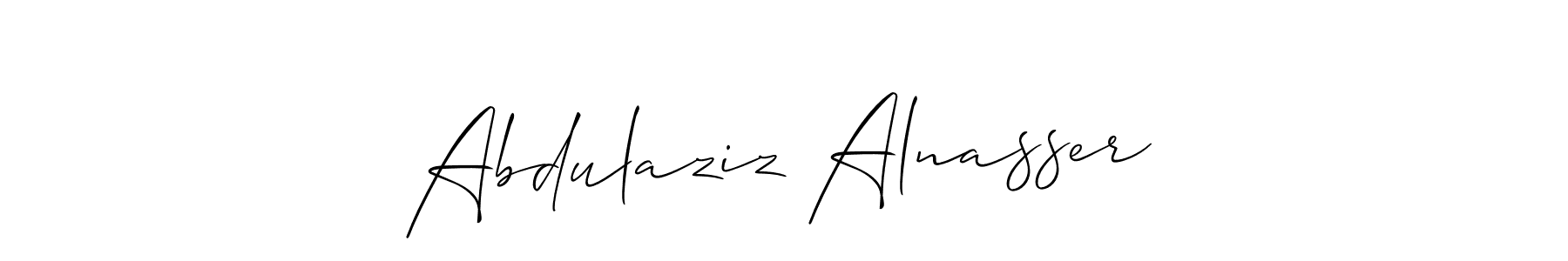 You should practise on your own different ways (Allison_Script) to write your name (Abdulaziz Alnasser) in signature. don't let someone else do it for you. Abdulaziz Alnasser signature style 2 images and pictures png
