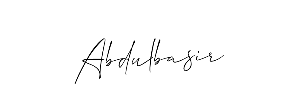 How to make Abdulbasir signature? Allison_Script is a professional autograph style. Create handwritten signature for Abdulbasir name. Abdulbasir signature style 2 images and pictures png