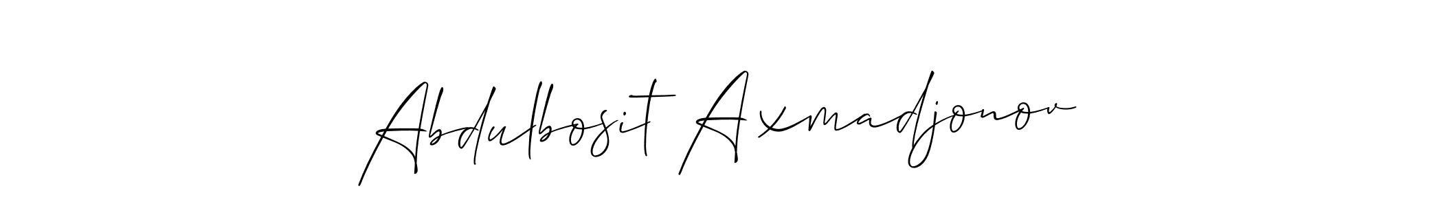 Once you've used our free online signature maker to create your best signature Allison_Script style, it's time to enjoy all of the benefits that Abdulbosit Axmadjonov name signing documents. Abdulbosit Axmadjonov signature style 2 images and pictures png