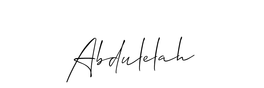 Design your own signature with our free online signature maker. With this signature software, you can create a handwritten (Allison_Script) signature for name Abdulelah. Abdulelah signature style 2 images and pictures png