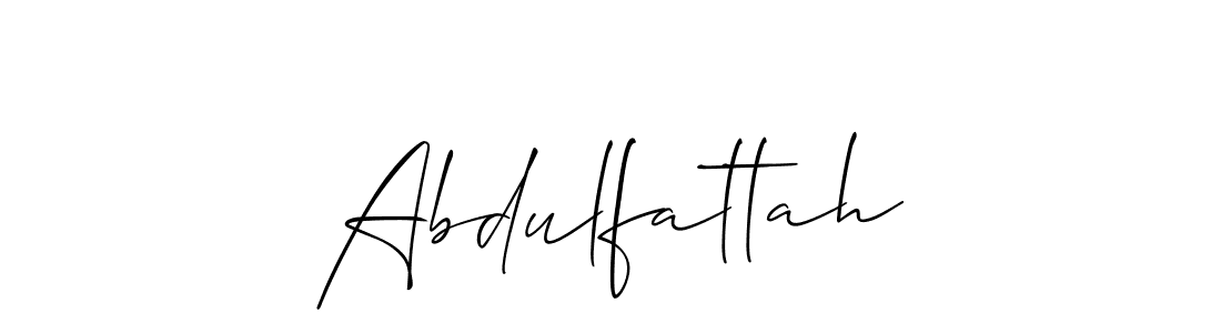 Design your own signature with our free online signature maker. With this signature software, you can create a handwritten (Allison_Script) signature for name Abdulfattah. Abdulfattah signature style 2 images and pictures png