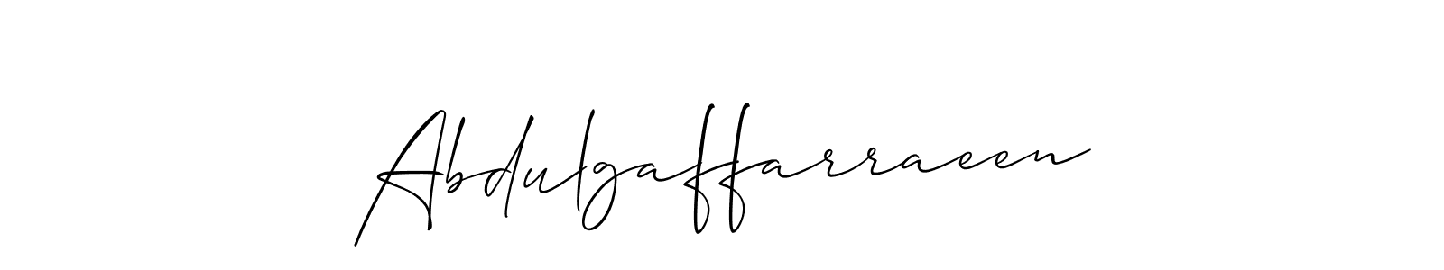 Also You can easily find your signature by using the search form. We will create Abdulgaffarraeen name handwritten signature images for you free of cost using Allison_Script sign style. Abdulgaffarraeen signature style 2 images and pictures png