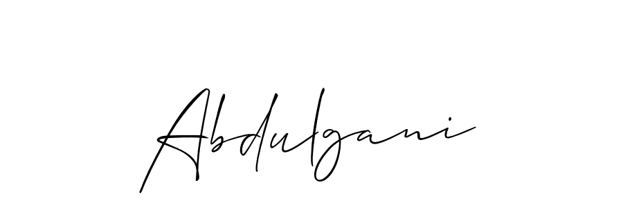How to make Abdulgani signature? Allison_Script is a professional autograph style. Create handwritten signature for Abdulgani name. Abdulgani signature style 2 images and pictures png