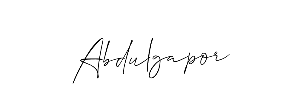 Create a beautiful signature design for name Abdulgapor. With this signature (Allison_Script) fonts, you can make a handwritten signature for free. Abdulgapor signature style 2 images and pictures png