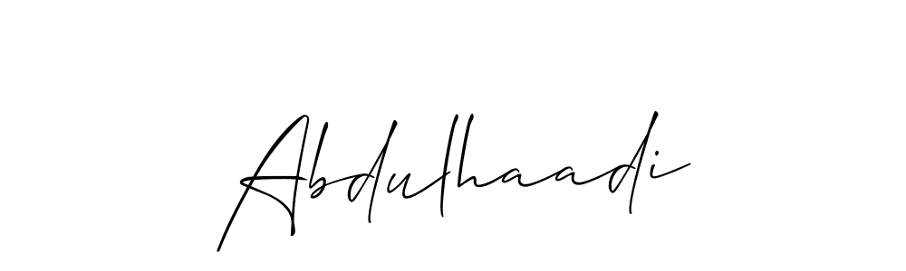 How to Draw Abdulhaadi signature style? Allison_Script is a latest design signature styles for name Abdulhaadi. Abdulhaadi signature style 2 images and pictures png