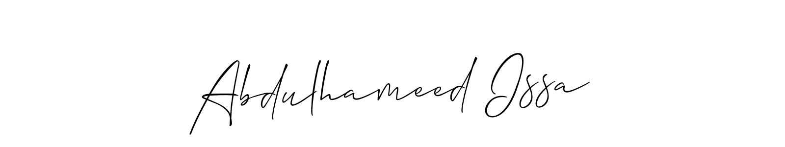 Similarly Allison_Script is the best handwritten signature design. Signature creator online .You can use it as an online autograph creator for name Abdulhameed Issa. Abdulhameed Issa signature style 2 images and pictures png