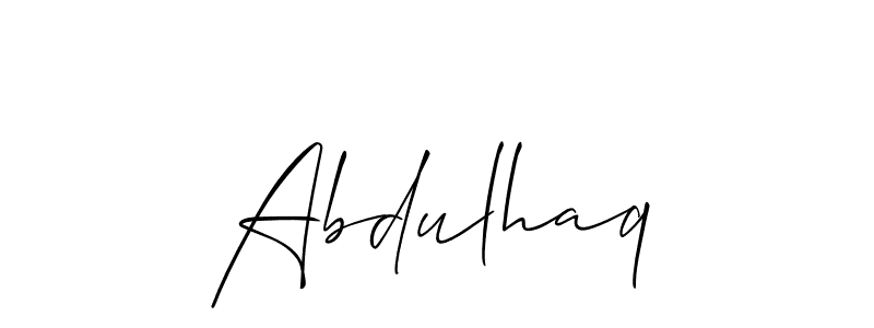 Allison_Script is a professional signature style that is perfect for those who want to add a touch of class to their signature. It is also a great choice for those who want to make their signature more unique. Get Abdulhaq name to fancy signature for free. Abdulhaq signature style 2 images and pictures png