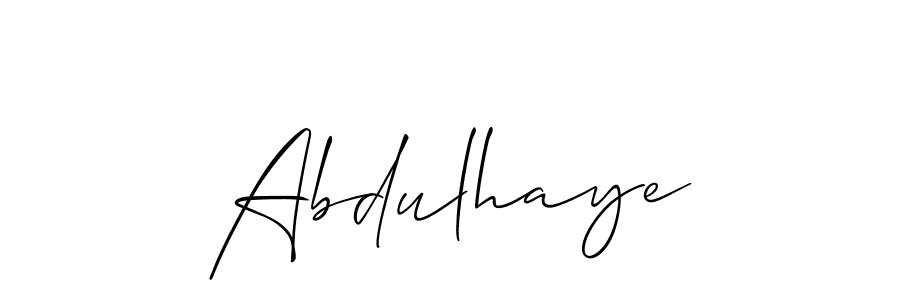 How to make Abdulhaye name signature. Use Allison_Script style for creating short signs online. This is the latest handwritten sign. Abdulhaye signature style 2 images and pictures png