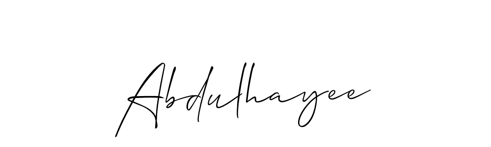Create a beautiful signature design for name Abdulhayee. With this signature (Allison_Script) fonts, you can make a handwritten signature for free. Abdulhayee signature style 2 images and pictures png