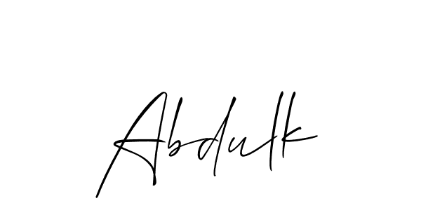 Allison_Script is a professional signature style that is perfect for those who want to add a touch of class to their signature. It is also a great choice for those who want to make their signature more unique. Get Abdulk name to fancy signature for free. Abdulk signature style 2 images and pictures png