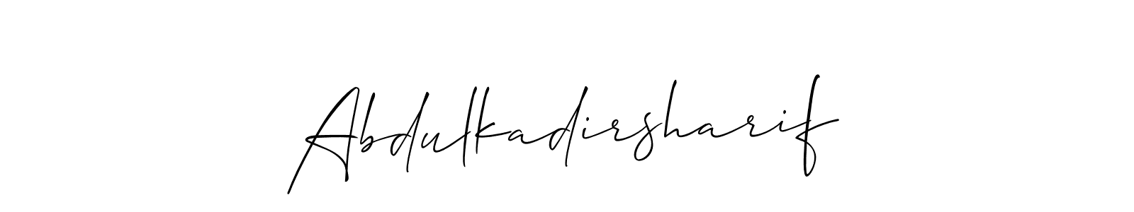 Make a short Abdulkadirsharif signature style. Manage your documents anywhere anytime using Allison_Script. Create and add eSignatures, submit forms, share and send files easily. Abdulkadirsharif signature style 2 images and pictures png