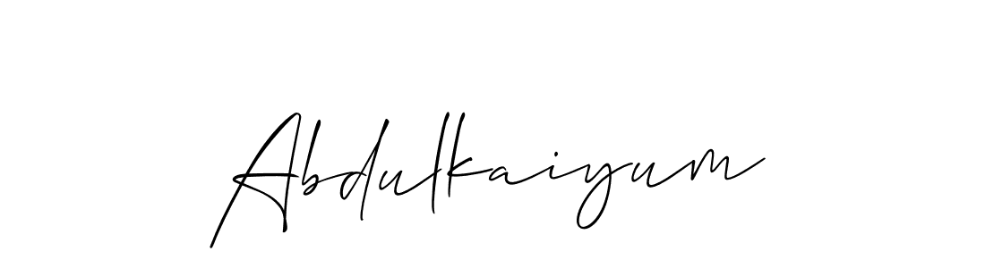 Create a beautiful signature design for name Abdulkaiyum. With this signature (Allison_Script) fonts, you can make a handwritten signature for free. Abdulkaiyum signature style 2 images and pictures png