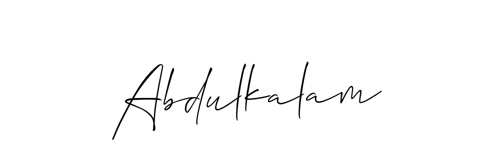 How to make Abdulkalam signature? Allison_Script is a professional autograph style. Create handwritten signature for Abdulkalam name. Abdulkalam signature style 2 images and pictures png